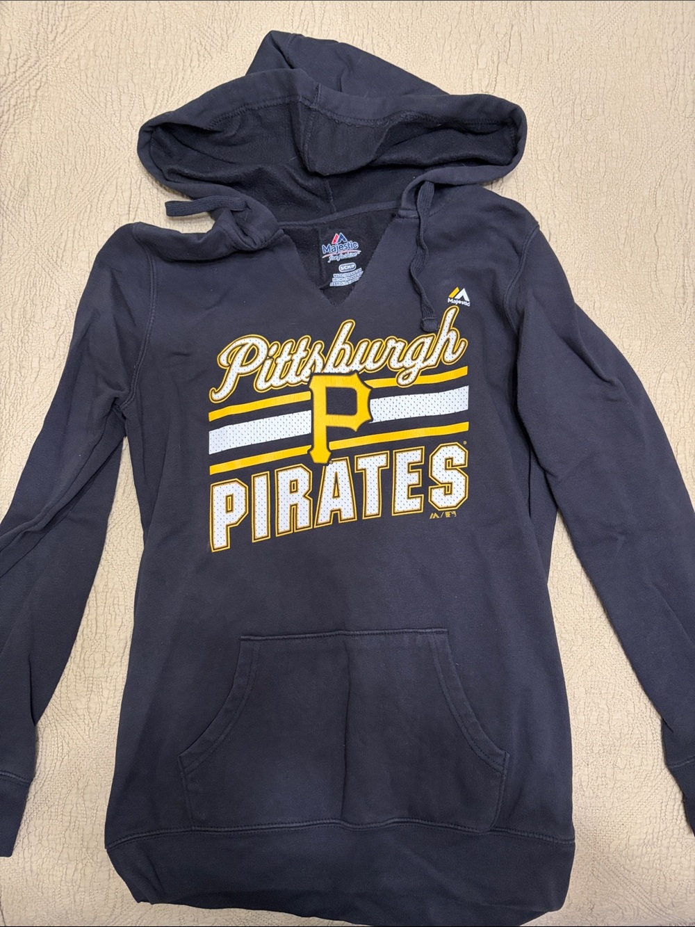 Majestic Black and Gold Pittsburgh Pirates Hooded Sweatshirt